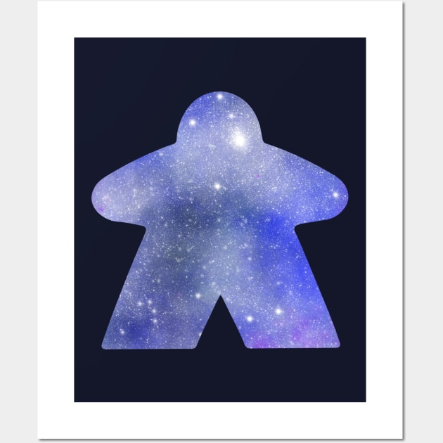 Blue Space Star Meeple | Board Game Fan Wall Art by gloobella